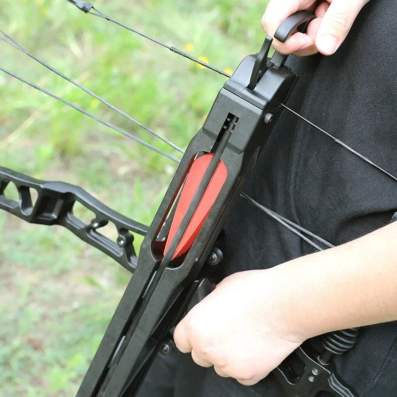Archery Arrow Track Compound Bow Recurve Bow Arrow Launcher 6pcs Pure Carbon Arrows For Hunting Shooting Launching Orbital