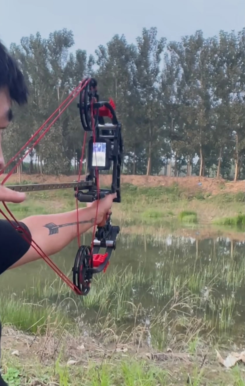 Night vision continnuously firing compound bow