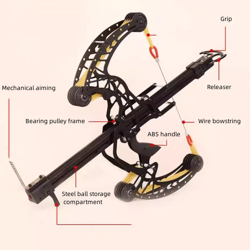 Hunting slingshot laser aiming super powerful outdoor competitive hunting round leather high-power rubber
