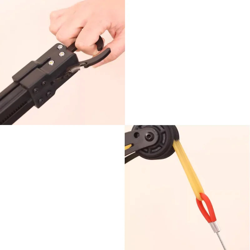 Hunting slingshot laser aiming super powerful outdoor competitive hunting round leather high-power rubber