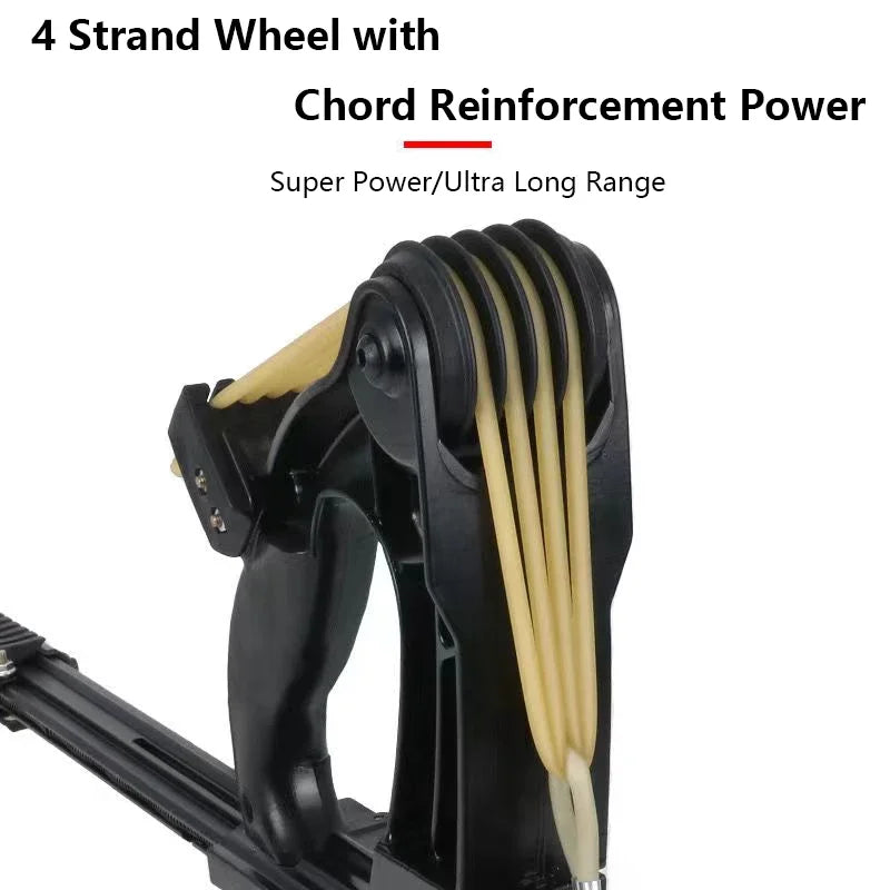 60LBS Laser Aiming 40 Series Compound Bow Multi Strand Rubber Band Pulley Bow Outdoor Hunting and Shooting Slingshot Tools