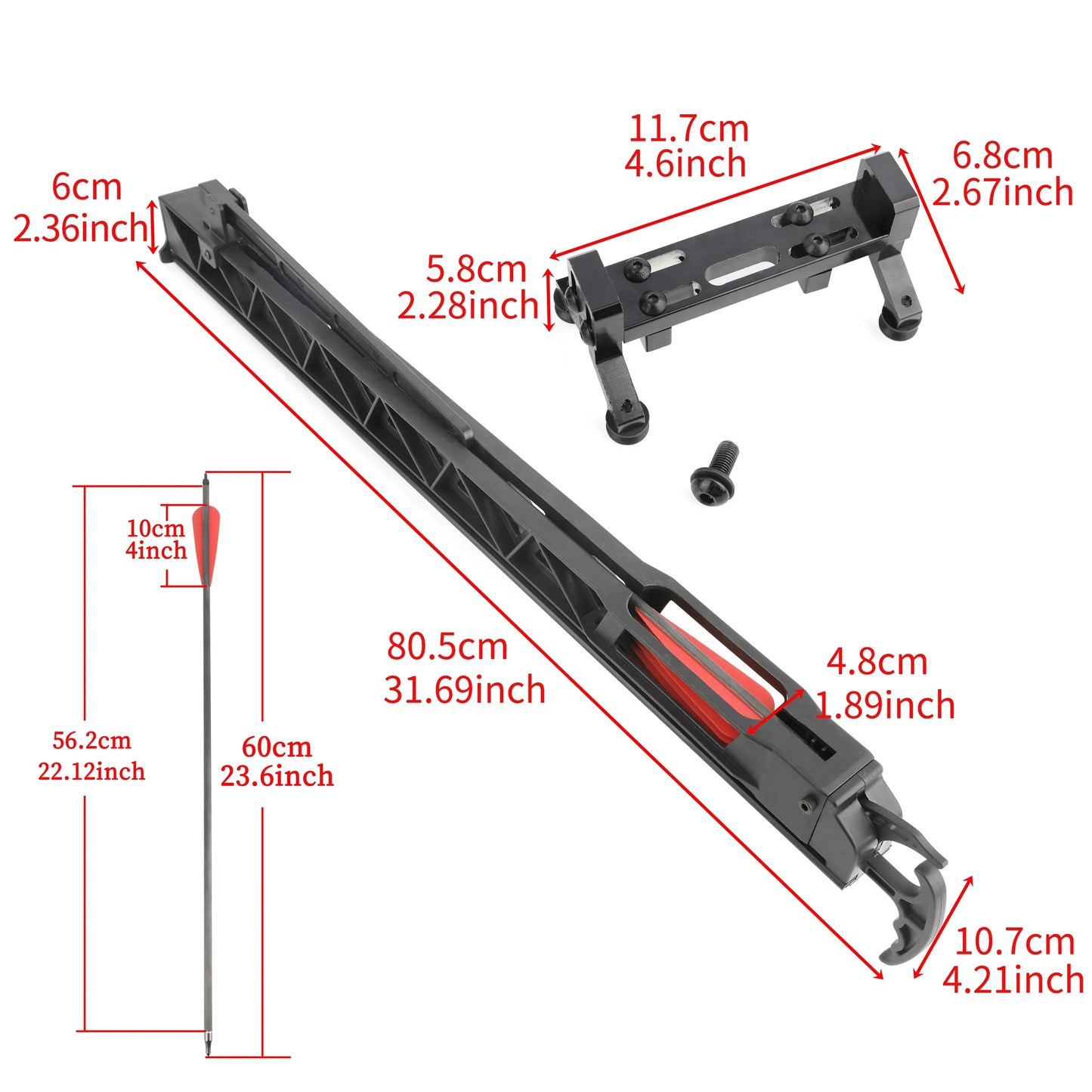 Archery Arrow Track Compound Bow Recurve Bow Arrow Launcher 6pcs Pure Carbon Arrows For Hunting Shooting Launching Orbital