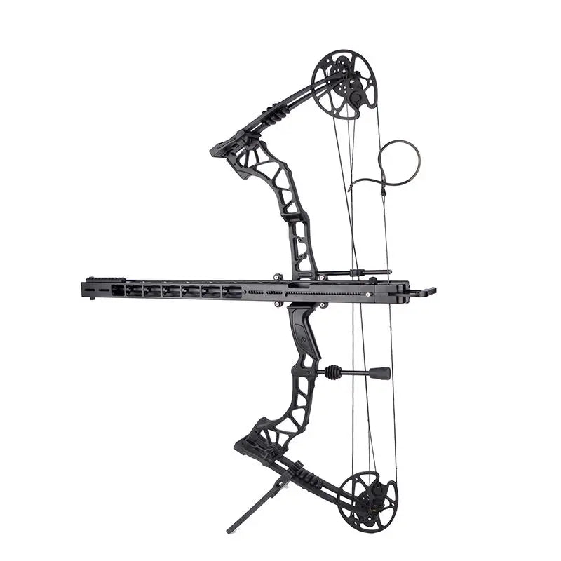 Powerful Slingshot Compound Bow Metal Hunting Catapult Continuous Fire Steel ball and Arrow for Fishing and Shooting