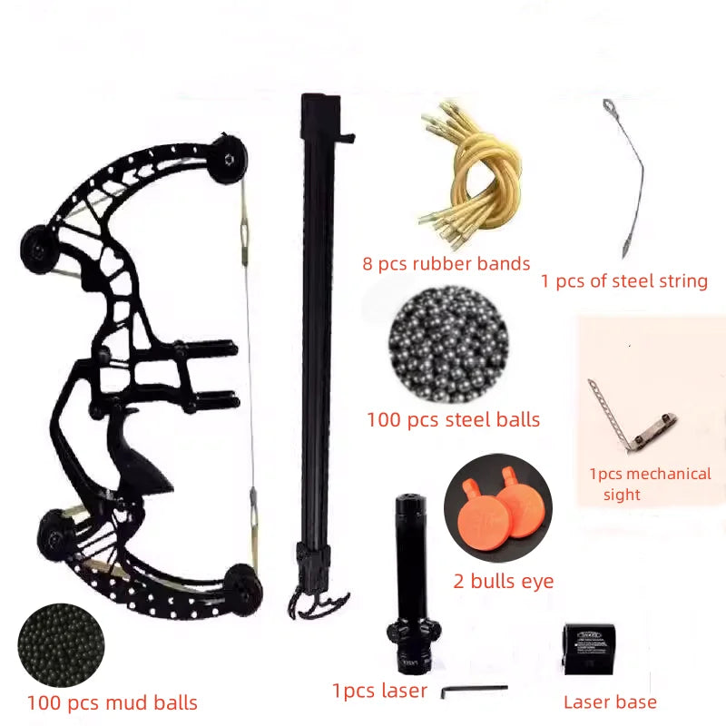 Hunting slingshot laser aiming super powerful outdoor competitive hunting round leather high-power rubber