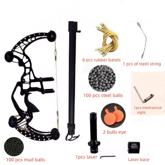 Hunting slingshot laser aiming super powerful outdoor competitive hunting round leather high-power rubber
