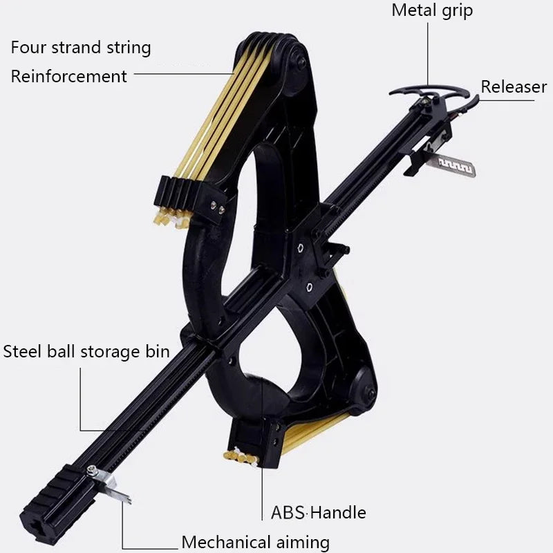 60LBS Laser Aiming 40 Series Compound Bow Multi Strand Rubber Band Pulley Bow Outdoor Hunting and Shooting Slingshot Tools