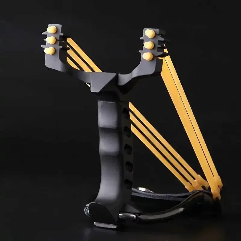With Wrist Support Power Slingshot Traditional Metal Big Oower Outdoor Hunting Slingsshot Catapult Rubber Band